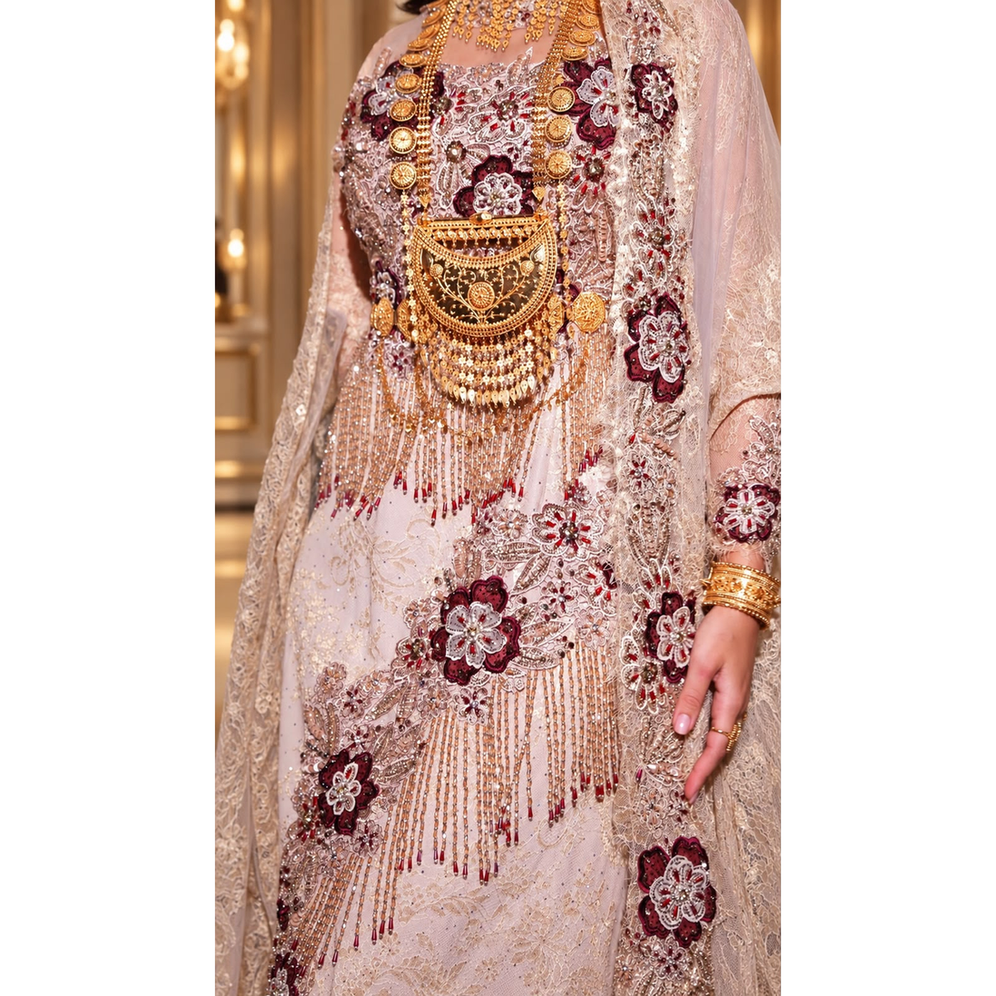 JK-134-Floral Embroidered Gowns