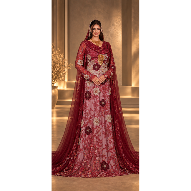 JK-145-Floral Embroidered Gowns