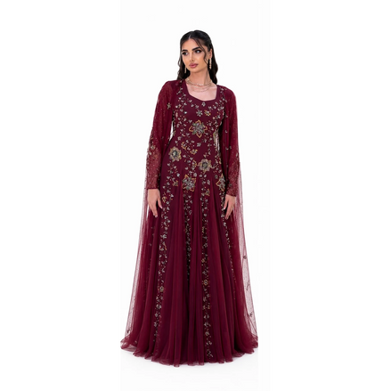 Jk-62-Lace cape dresses