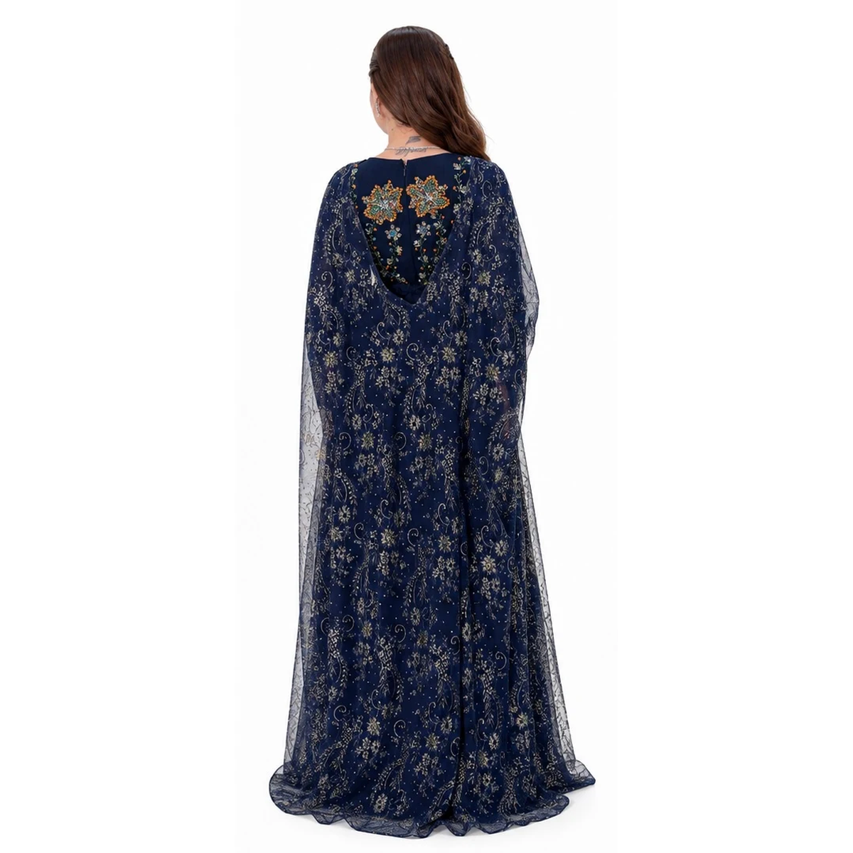 Jk-62-Lace cape dresses