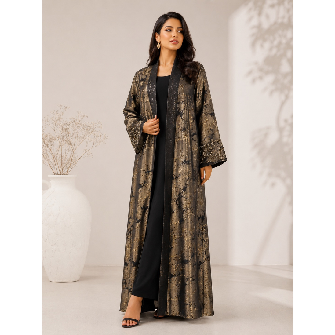 Af-632-Burnt Brown Abaya