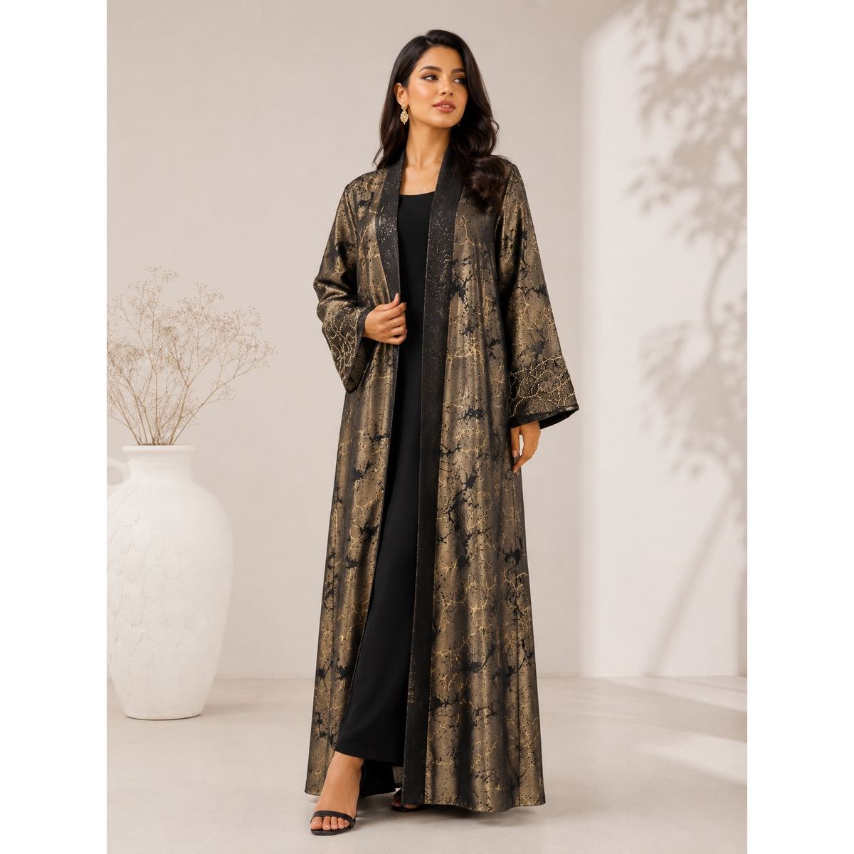Af-632-Burnt Brown Abaya
