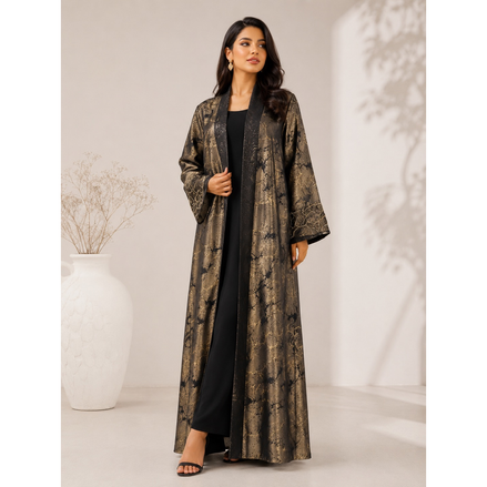 Af-632-Burnt Brown Abaya