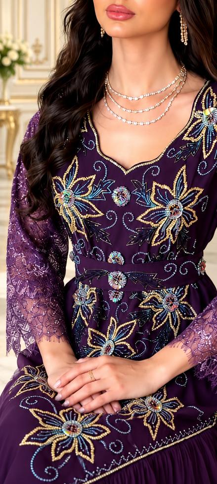 Df-822-Embroidered dress