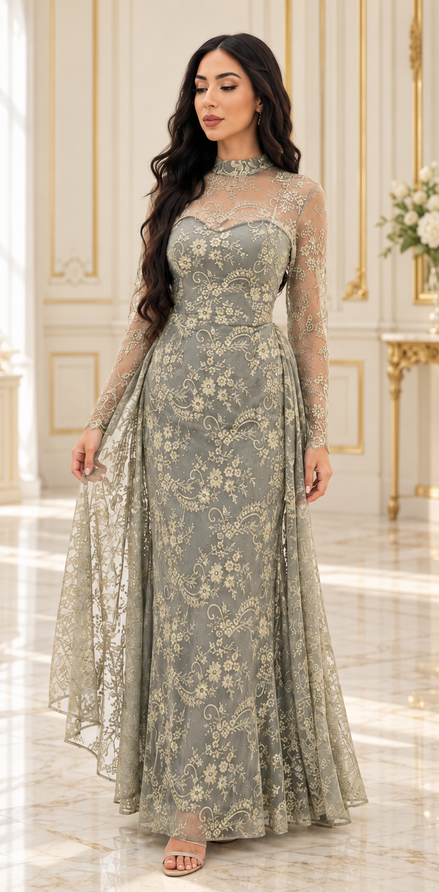 Jk-88-Fitted lace dresses