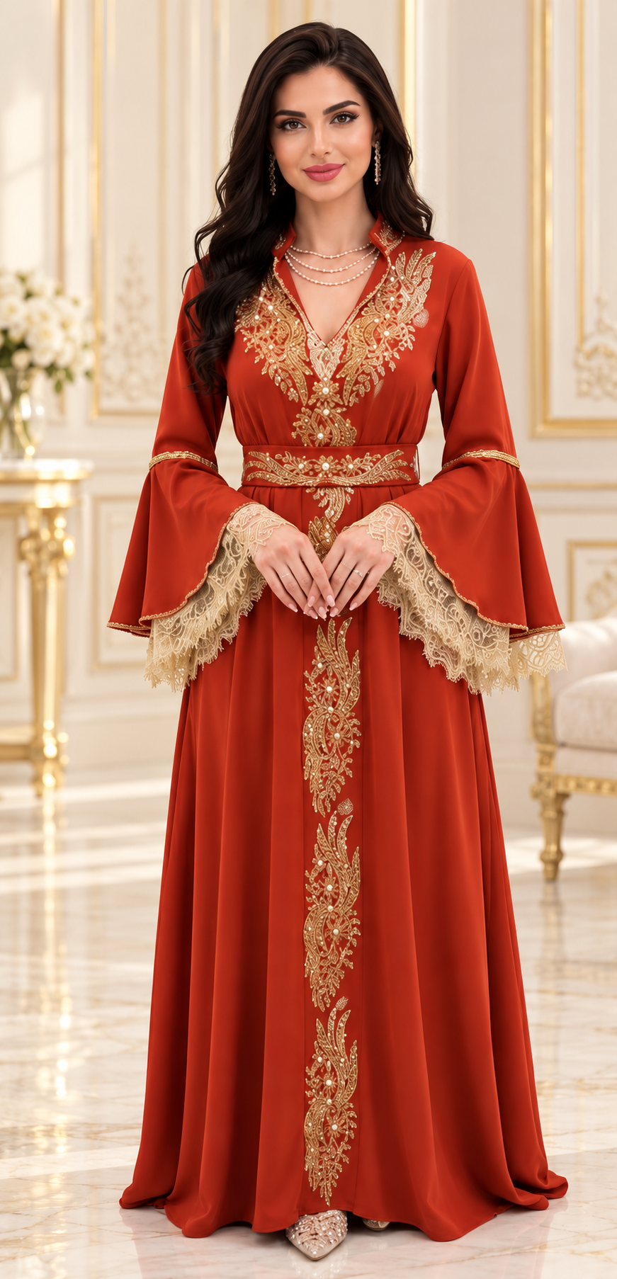 Df-826-Elegant flared dress
