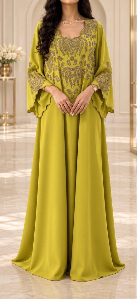 DF-443 Embellished Kaftan Dresses