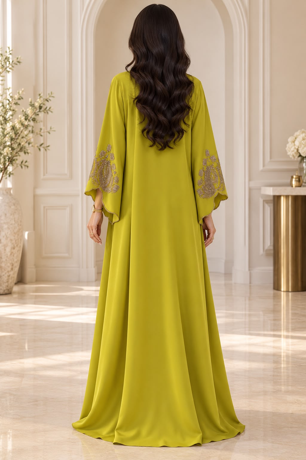 DF-443 Embellished Kaftan Dresses