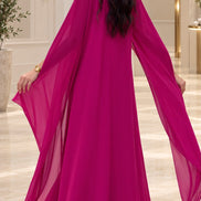 JK-07A Embellished Cape Dresses