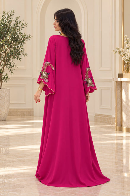 DF-195B Embellished Kaftan Dresses