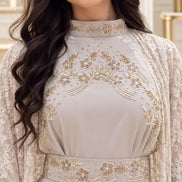 DF-654/DF-654A Lace Cape Evening Dresses