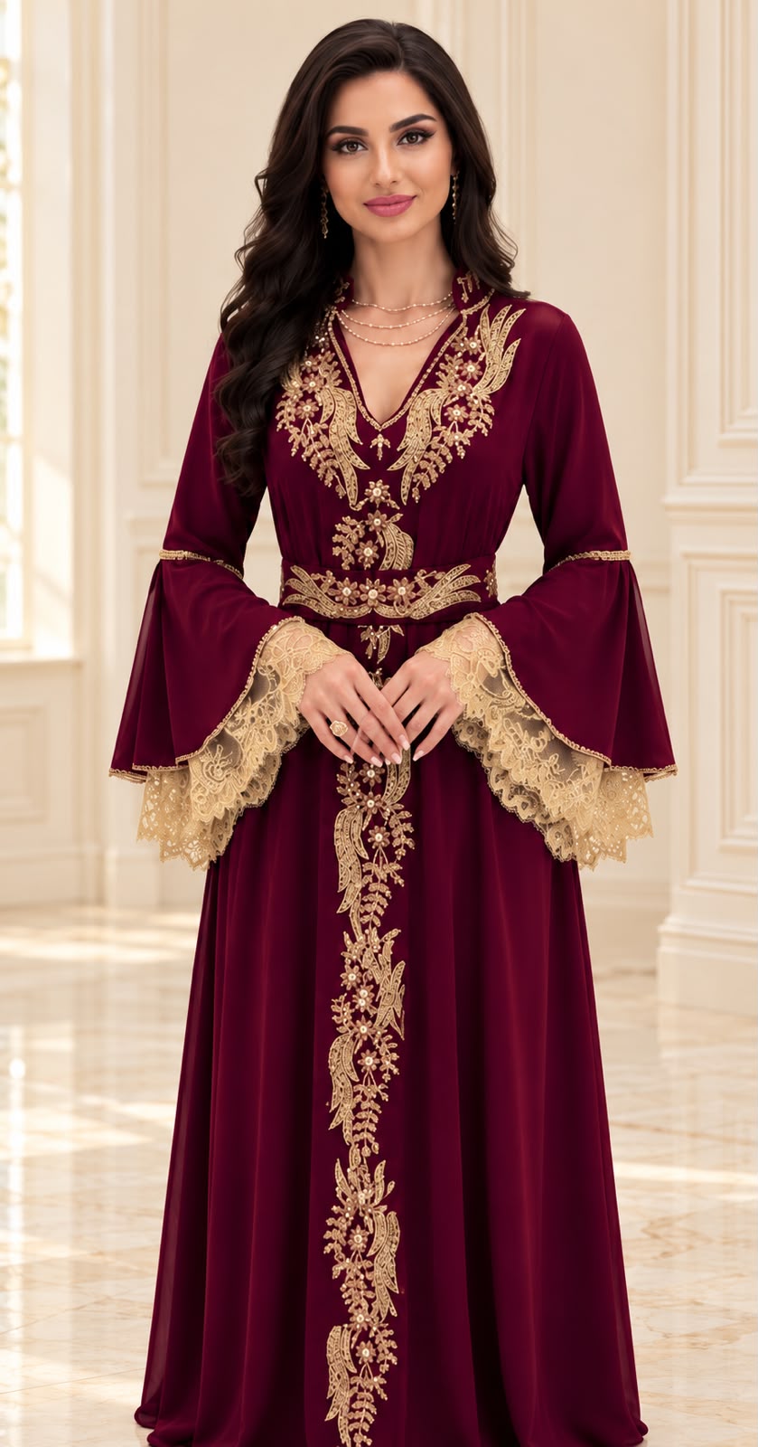 Df-826-Elegant flared dress