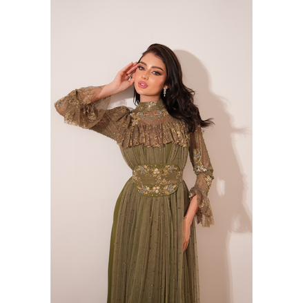 JK-103-Ruffled & Belted Gowns