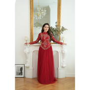 JK-101-High-Neck Embellished Gowns