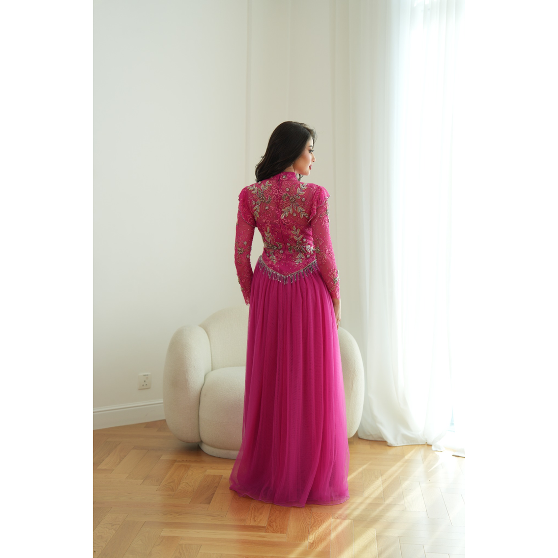 JK-101-High-Neck Embellished Gowns