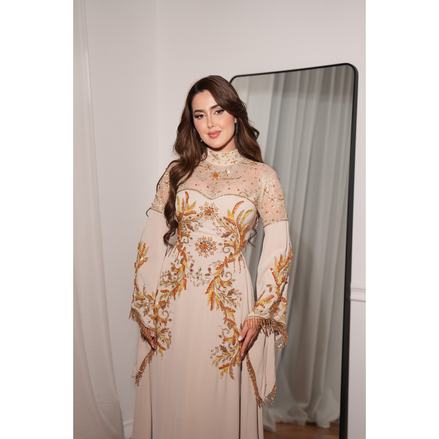 JK-112-Embroidered A-Line Gowns