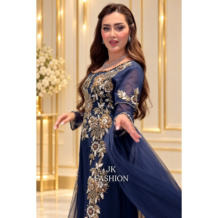 JK-100-Tulle Overlay Gowns